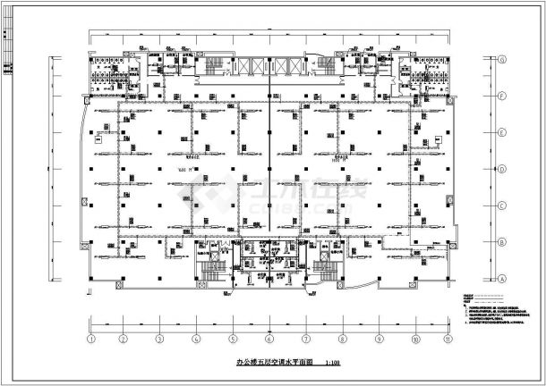德信某办公楼整套空调设计cad平面施工方案图，含设计说明-图二