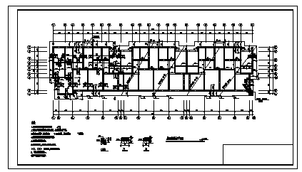 某七层砖砌体结构住宅楼结构施工cad图，共十一张-图一