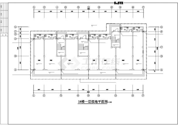 多层商住楼电气设计施工平面布置图纸-图一
