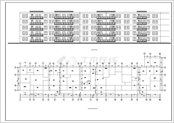 蚌埠市常锦华园小区4280平米5层框架结构住宅楼建筑结构设计CAD图纸-图一