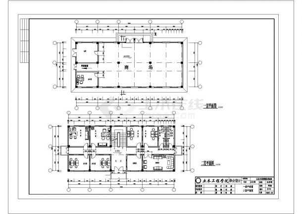 宿迁市某物流公司1200平米5层框架结构办公楼建筑结构设计CAD图纸-图一