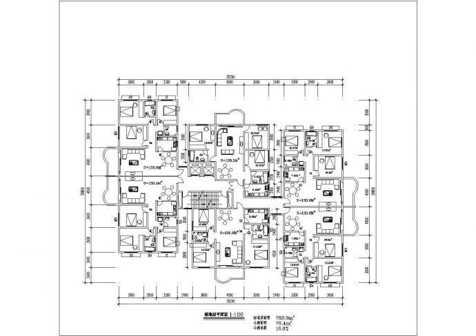 浏阳高层住宅户型经典集合底商私人住宅楼设计CAD详细建筑施工图_图1