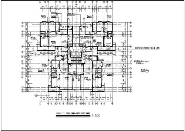浏阳高层住宅楼底商私人住宅楼设计CAD详细建筑施工图-图二