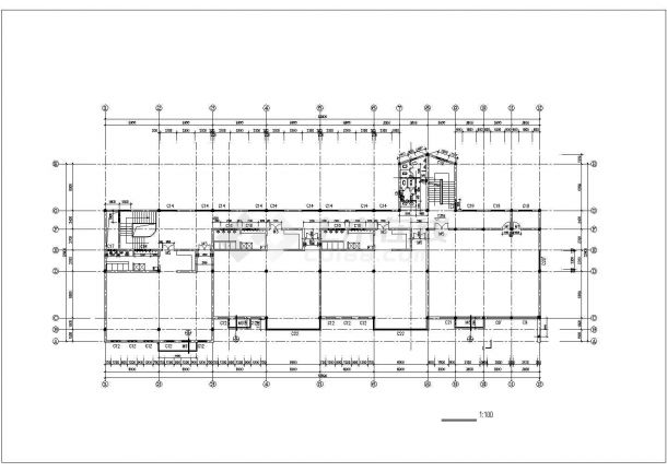 衢州市广盛街某三层框架幼儿园建筑设计CAD图纸（含上人屋面层）-图二