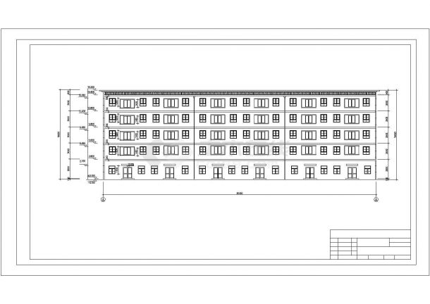 嘉兴市凯馨花园小区2660平米五层框架结构商住楼建筑结构设计CAD图纸-图一