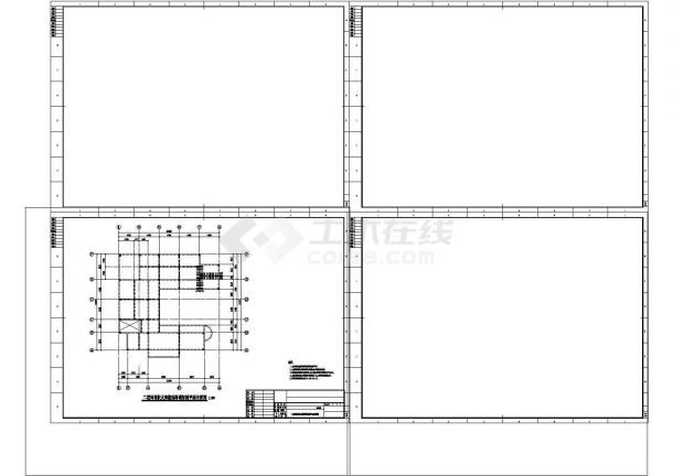 办公楼设计_广州地上三层框架结构办公楼改造加固cad图纸设计-图一