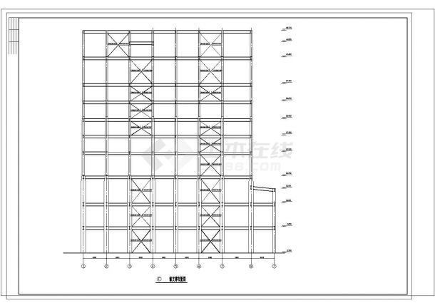 6883.6平米饲料公司钢结构车间结施设计图-图一