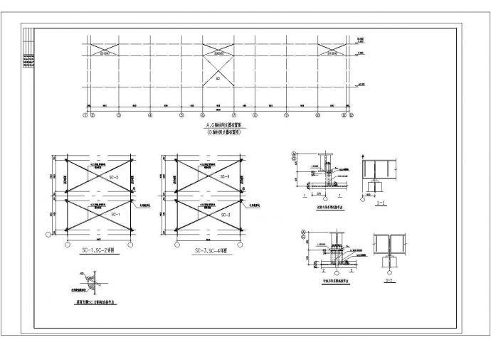 2x15m跨单层轻型钢结构门式刚架结构带吊车厂房结施图_图1
