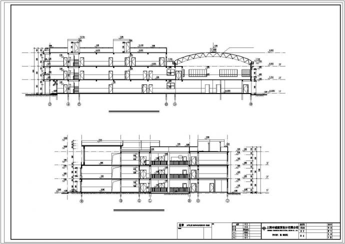 包头市曹钦花园小区3层框架结构幼儿园建筑设计CAD图纸_图1
