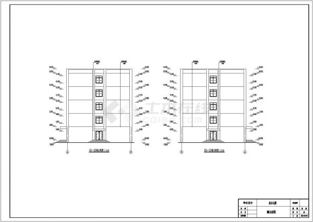 土木工程毕业设计_办公楼设计_某公司办公楼建筑毕业设计施工CAD图纸（含详细计算书、开题报告）-图一