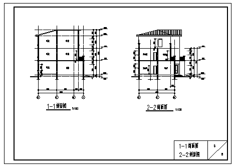 别墅设计_某三层砖混结构传统小别墅建筑施工cad图，含效果图_图1