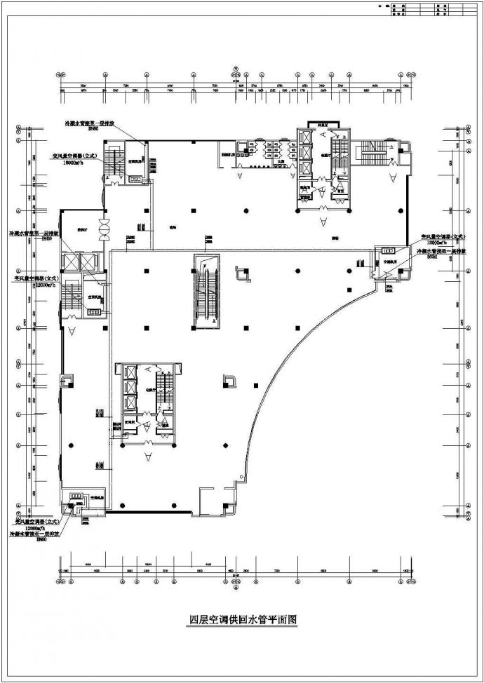 北京某商场中央空调设计CAD图_图1