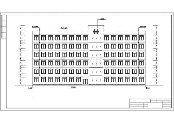 长沙市富强路某公司4350平米6层框架结构办公楼建筑结构设计CAD图纸-图二
