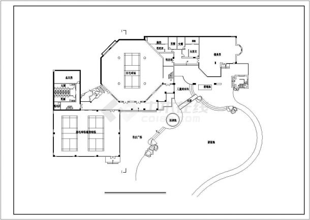 武汉北苑会所施工期临建（生活办公）用房设计CAD全套建筑施工图-图二