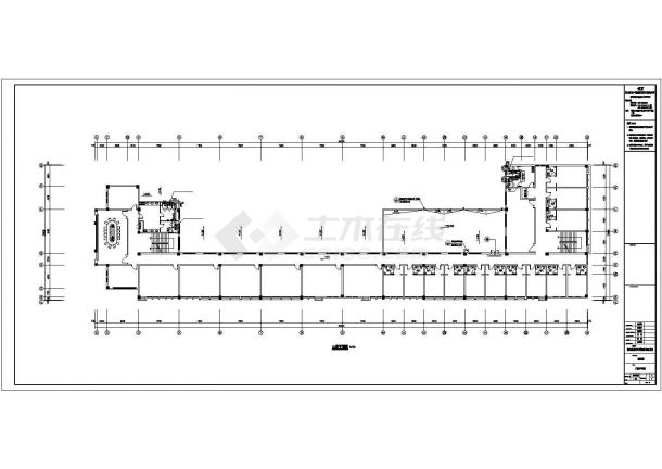 沈阳市某化工厂5700平米四层框架结构办公楼全套暖通系统设计CAD图纸-图一