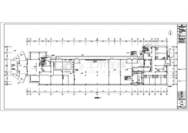 沈阳市某化工厂5700平米四层框架结构办公楼全套暖通系统设计CAD图纸-图二