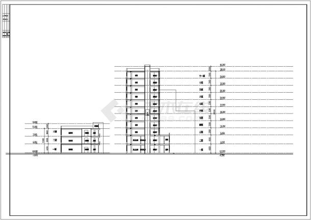 宜宾会所综合楼底商私人住宅楼设计CAD详细建筑施工图-图一