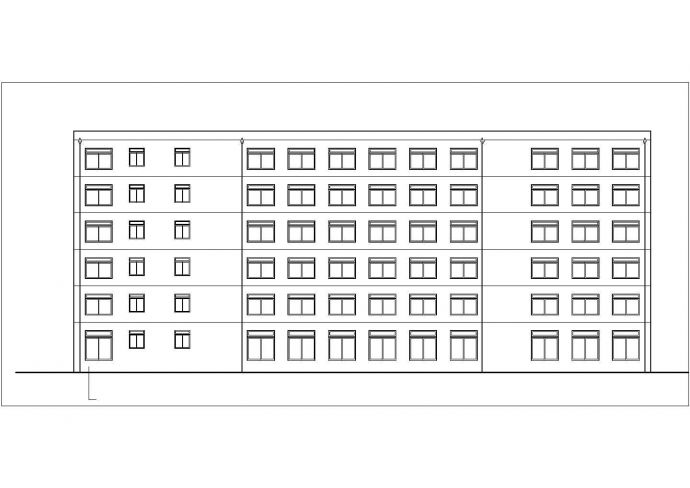 邢台科技学院6050平米6层钢框架结构行政办公楼建筑结构设计CAD图纸_图1