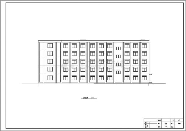 长沙市某商业街6500平米5层框架结构连锁旅馆建筑结构设计CAD图纸-图二