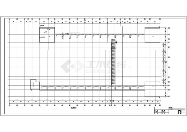 开封市第一中学6540平米4层框架结构教学楼建筑结构设计CAD图纸-图二