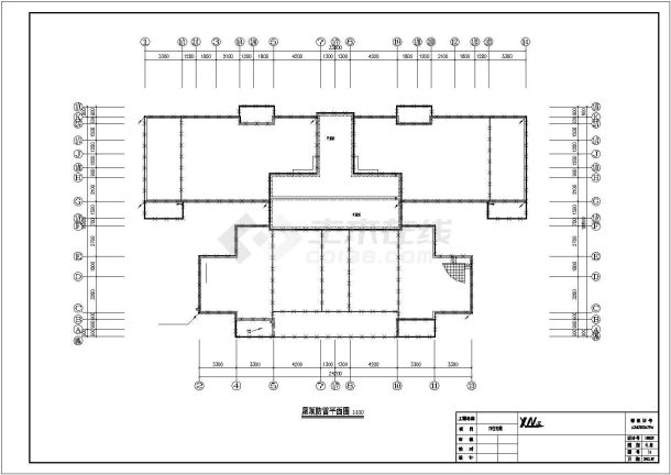 西安市安庆家园小区16+1层住宅楼全套电气系统设计CAD图纸-图一