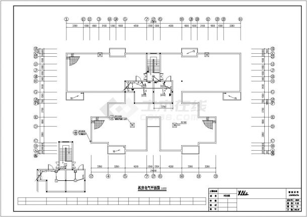 西安市安庆家园小区16+1层住宅楼全套电气系统设计CAD图纸-图二