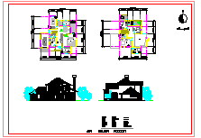 某地区14套别墅建筑设计cad方案图_图1