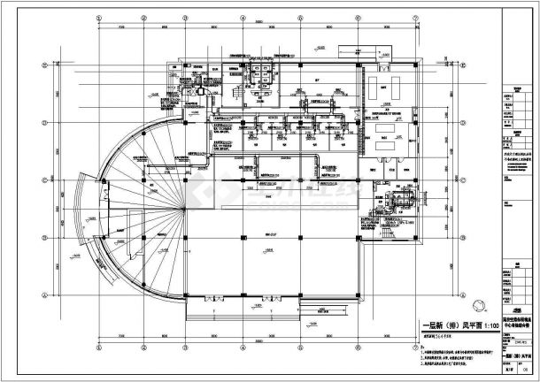 某保税物流中心海关大厅空调设计方案图-图二