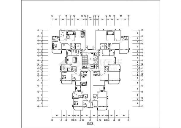 天津点式高层户型施工期临建（生活办公）用房设计CAD全套建筑施工图-图一