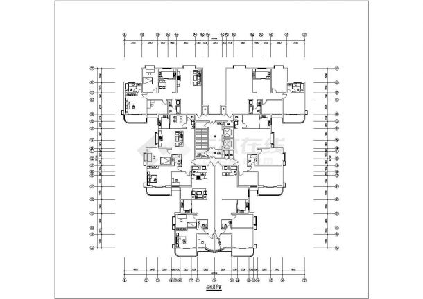 天津点式高层户型施工期临建（生活办公）用房设计CAD全套建筑施工图-图二