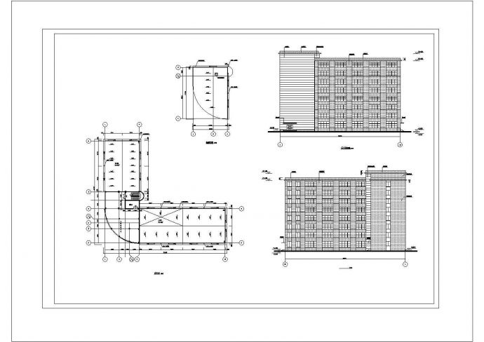 金华市广科创业园1万平米8层框架结构办公楼建筑结构设计CAD图纸_图1
