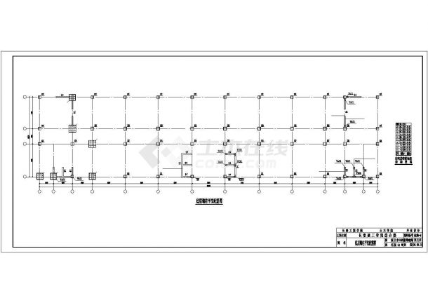鹤岗市某商圈1.8万平米9层框剪结构综合楼结构设计CAD图纸-图一