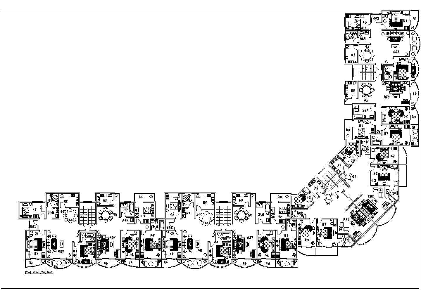 昆明临街住宅平面底商私人住宅楼设计CAD详细建筑施工图