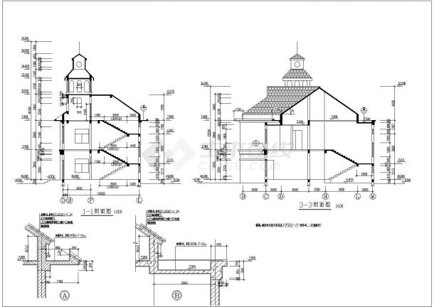 宜宾山庄会馆建筑施工期临建（生活办公）用房设计CAD全套建筑施工图-图二