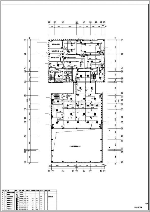 某地8层办公楼多联机空调设计施工CAD图-图一