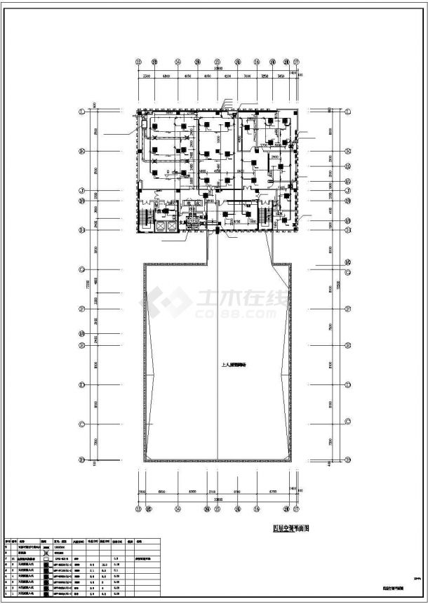某地8层办公楼多联机空调设计施工CAD图-图二