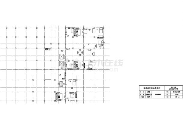 15120平米半地下室地上10层钢框架住宅设计图-图二