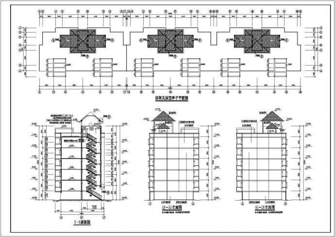 合肥小高层住宅建筑施工期临建（生活办公）用房设计CAD全套建筑施工图_图1