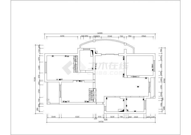 广州一套家具施工期临建（生活办公）用房设计CAD全套建筑施工图-图一