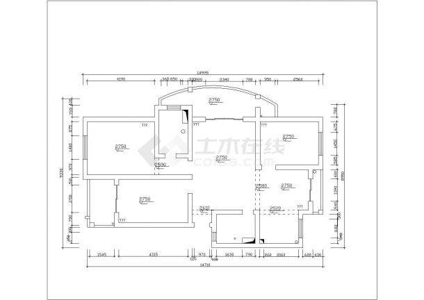 广州一套家具施工期临建（生活办公）用房设计CAD全套建筑施工图-图二