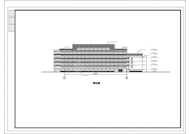 某学校体育馆活动中心建筑设计总图（2个CAD）-图一