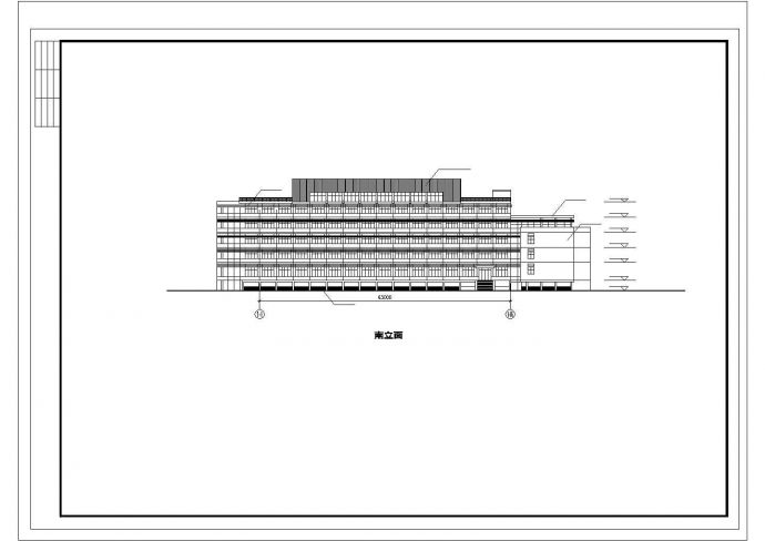 某学校体育馆活动中心建筑设计总图（2个CAD）_图1