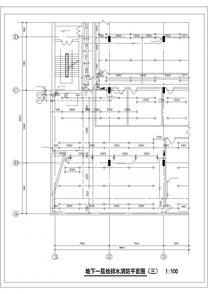 8层办公楼给排水施工图纸（压力排水系统）_图1