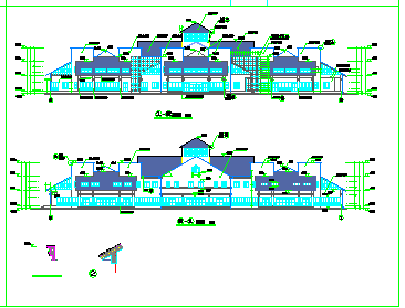 北美风情别墅全套建筑cad设计图-图二