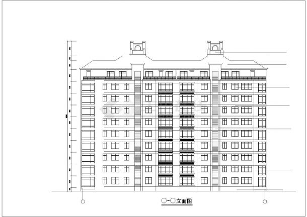 某城市小区9层加1阁楼住宅建筑全套设计完整CAD图纸-图一