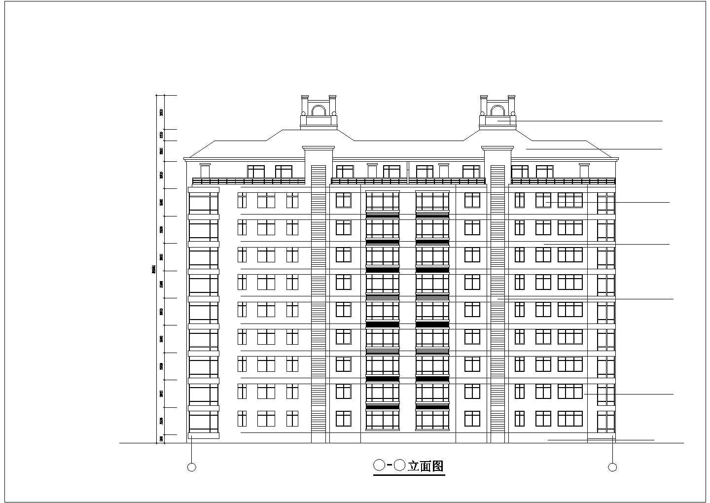 某城市小区9层加1阁楼住宅建筑全套设计完整CAD图纸