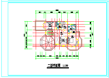 某地区小型别墅建筑施工cad图纸-图一