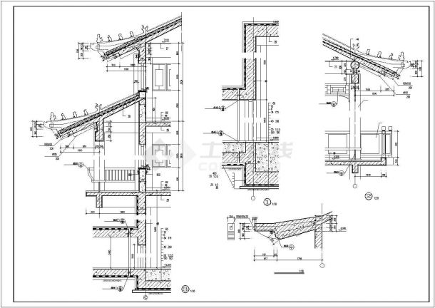 某景区古建筑建筑墙身设计施工CAD图纸-图一