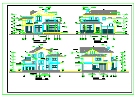 某地区经典别墅建筑施工cad设计图纸_图1
