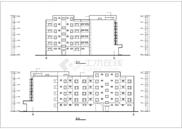某城市小区六层L型住宅建筑全套设计完整CAD图纸-图一